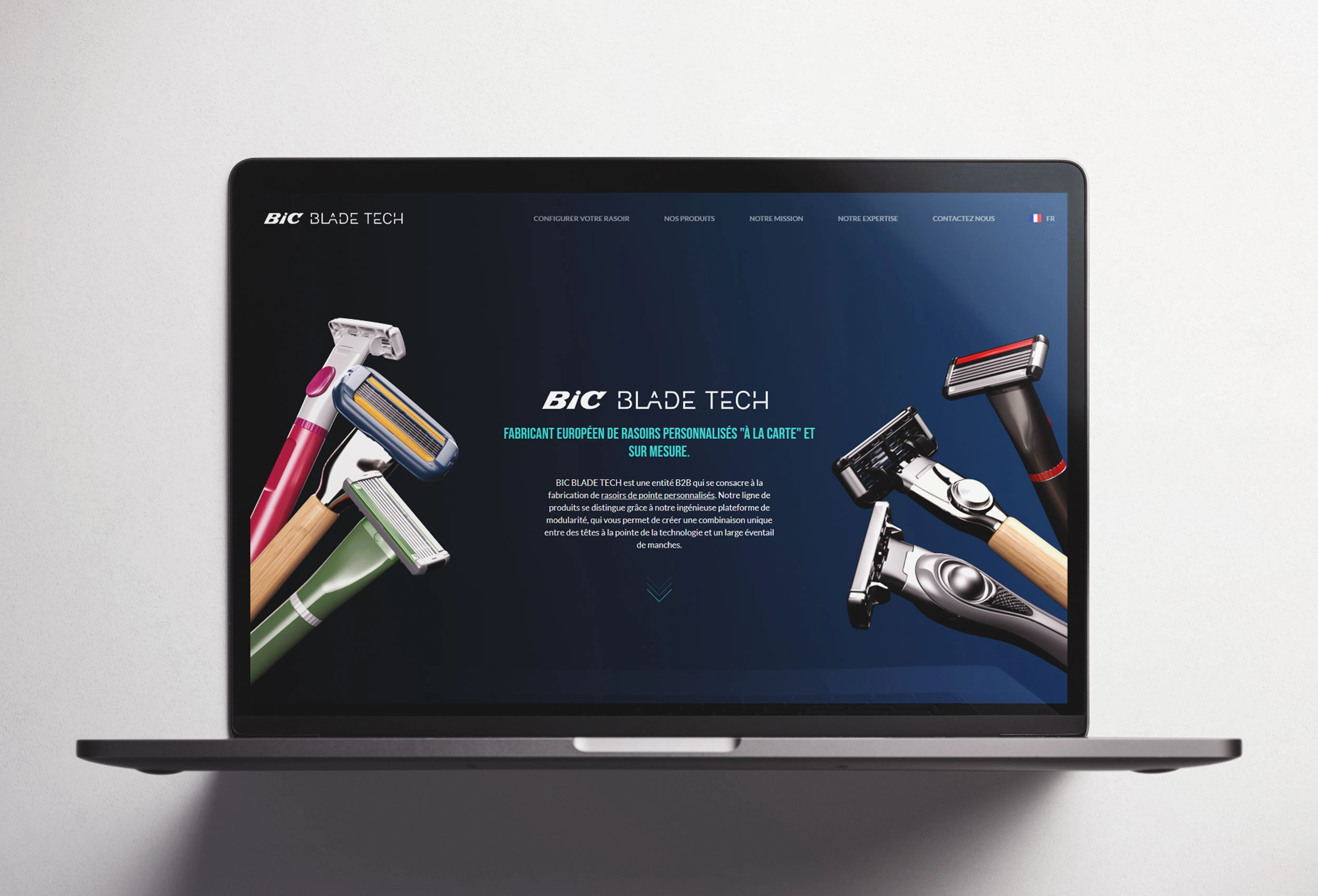 Site BIC Blade Tech — page produit