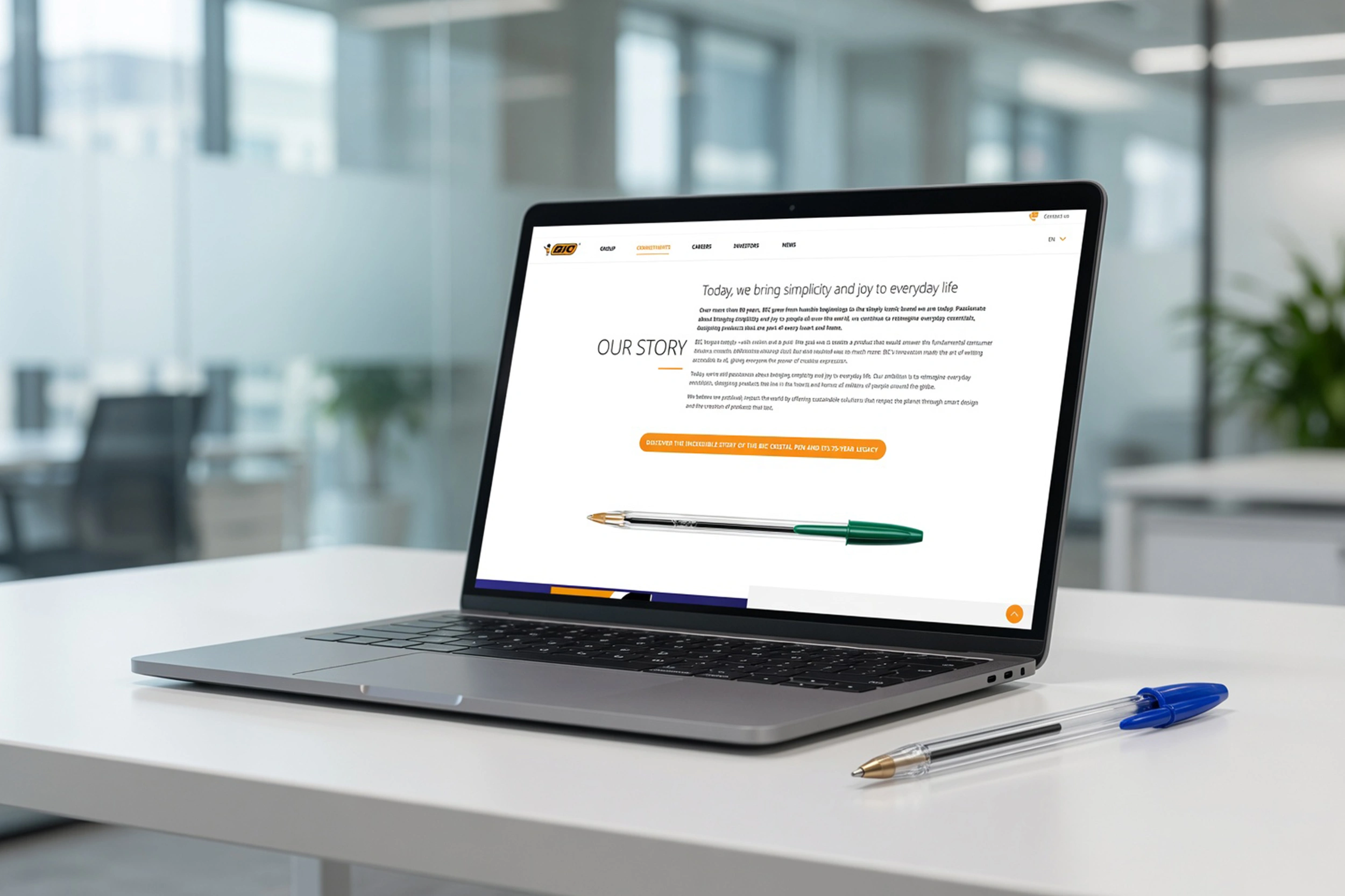 Plateforme multi-site BIC — page corporate