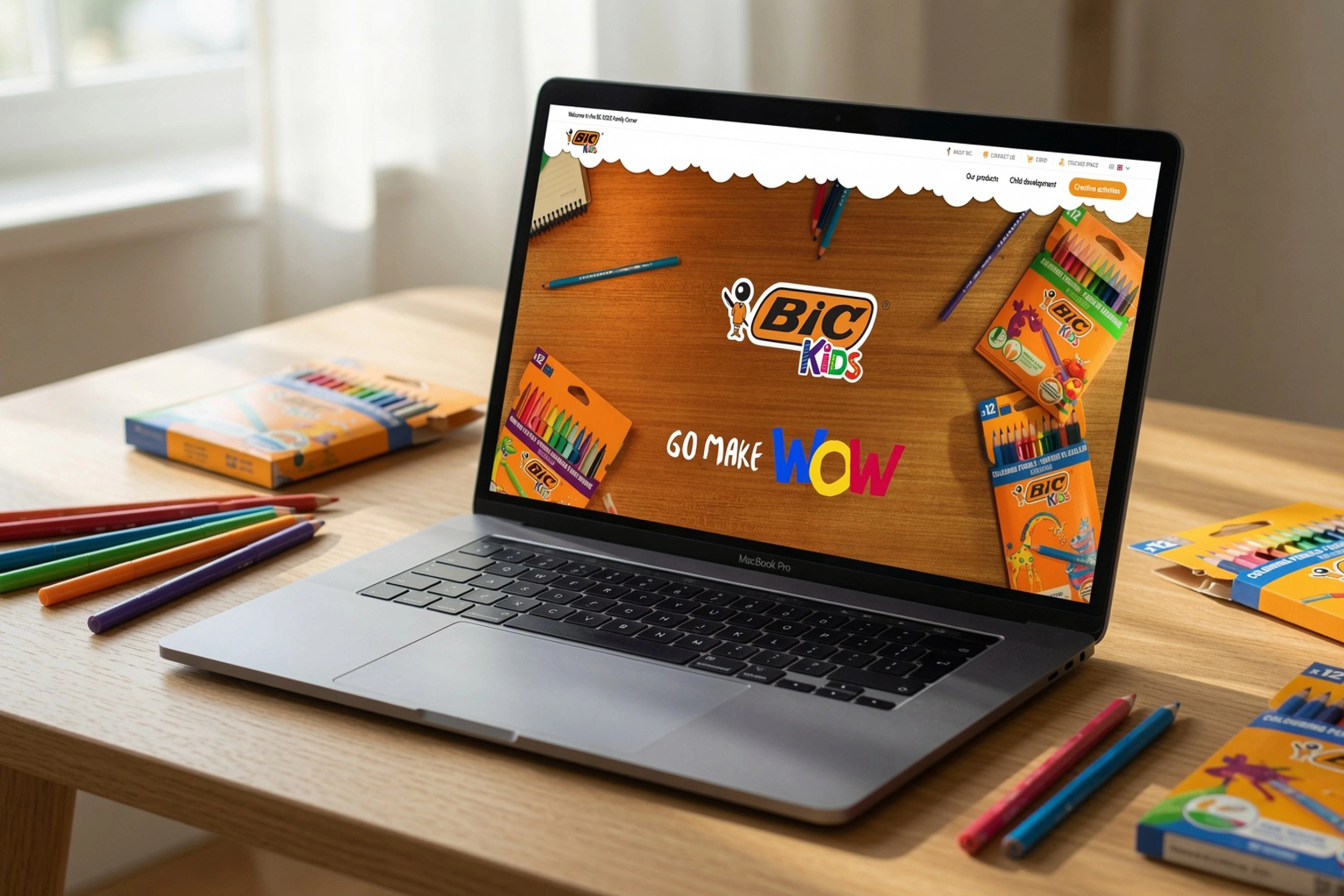 BIC KIDS website — worlds and creative activities