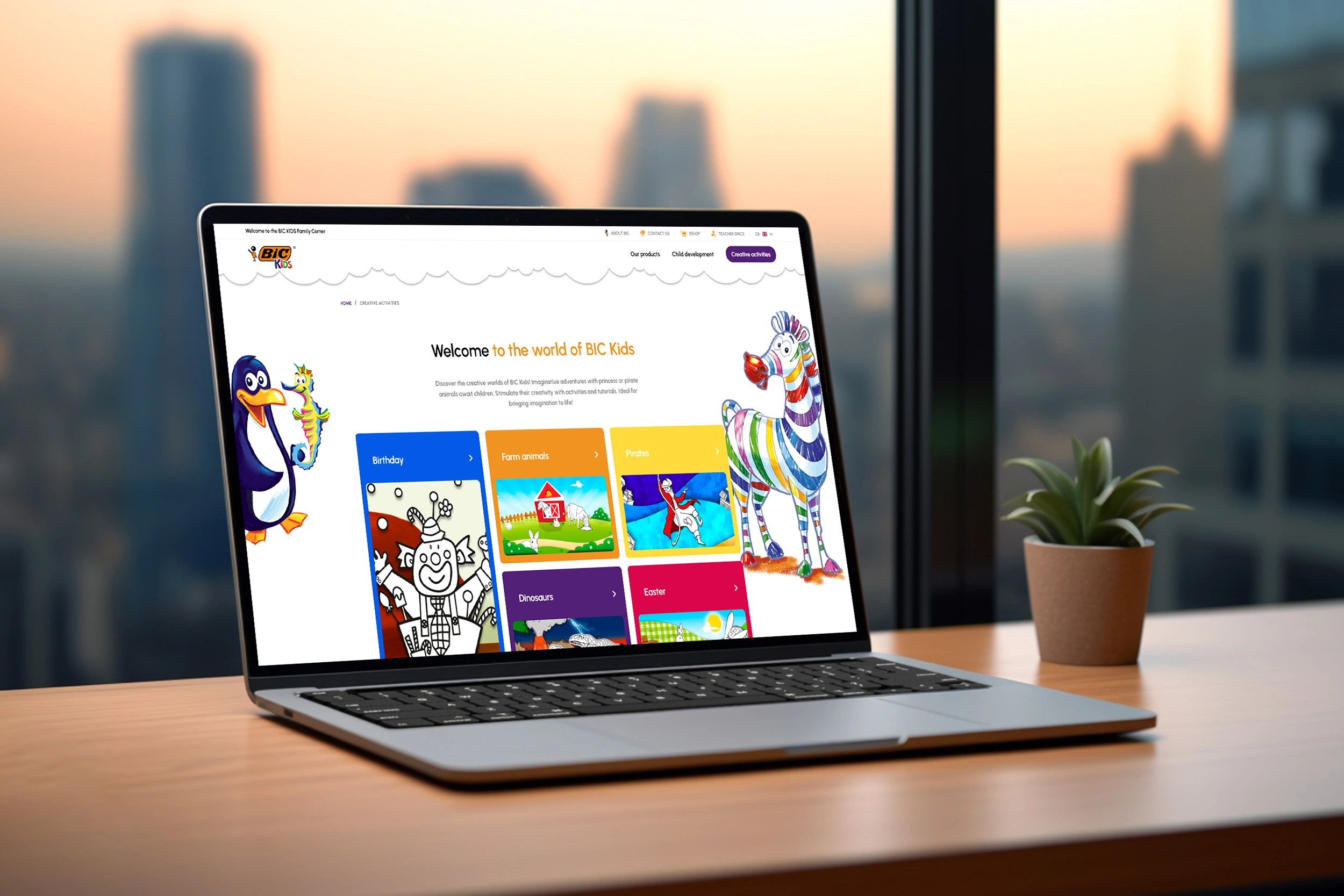 BIC KIDS website — 'Go Make Wow' homepage