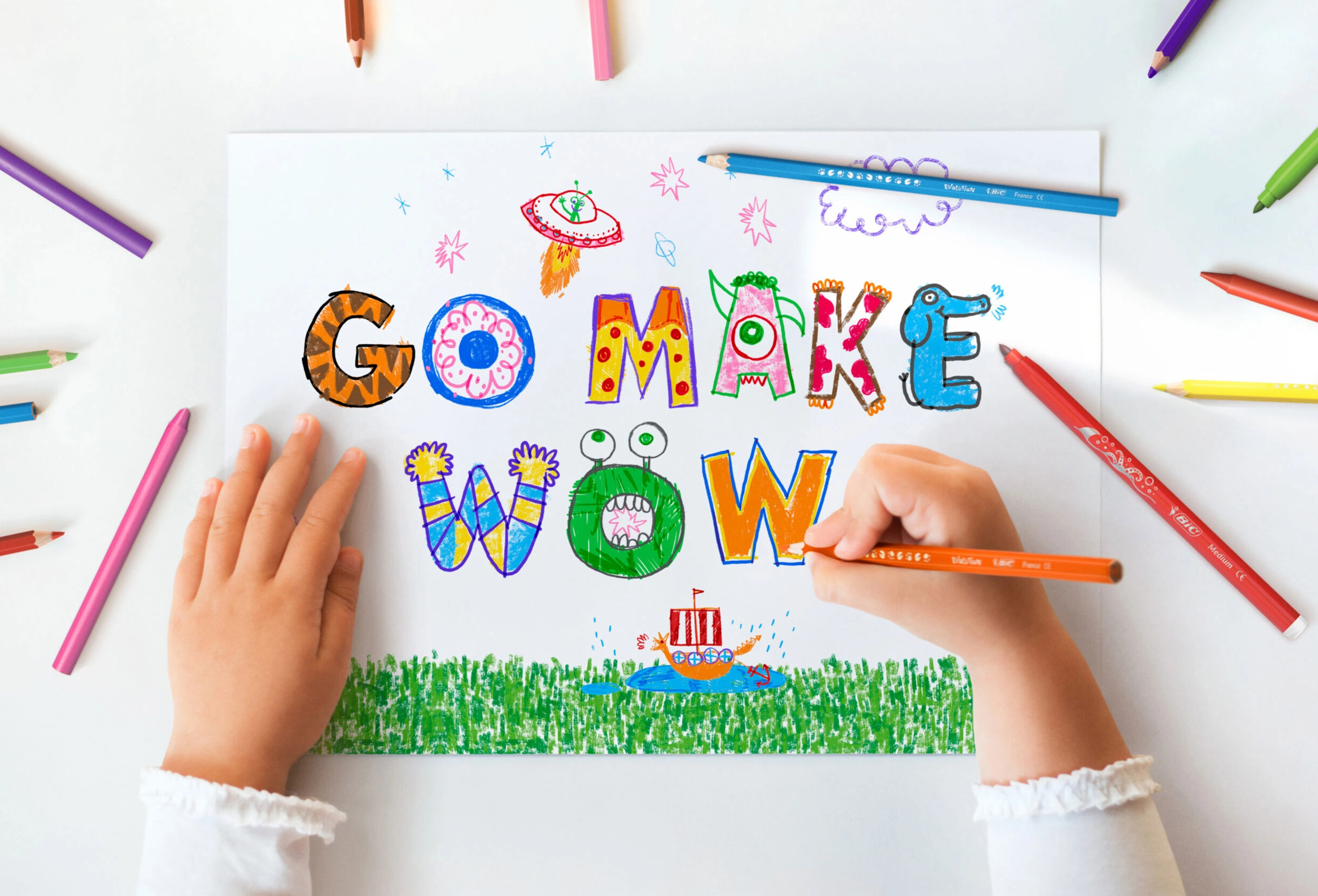 BIC KIDS 'Go Make Wow' website designed by Agence F+