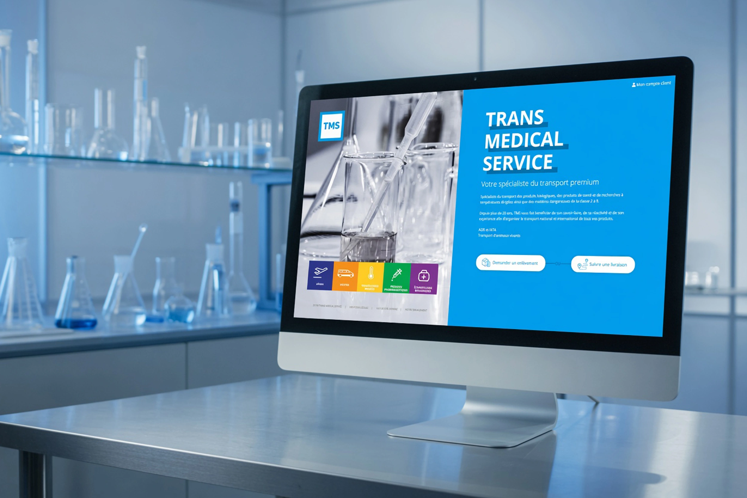 Site Trans Medical Service — page d'accueil